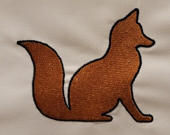 Fox Silhouette machine embroidery design