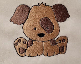 Adorable Puppy machine embroidery design