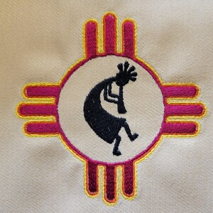Kokopelli In The Sun Machine Embroidery Design