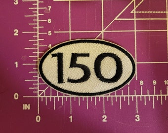 Century and Half cycling iron-on patch