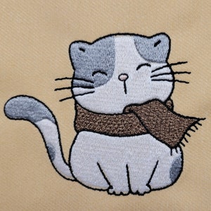 Kitty Wearing A Scarf Machine Embroidery Design