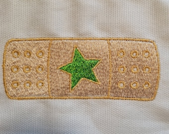 Bandaid With Star Machine Embroidery Design