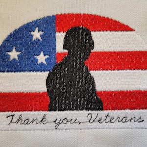 Thank You USA Veteran Machine Embroidery Design
