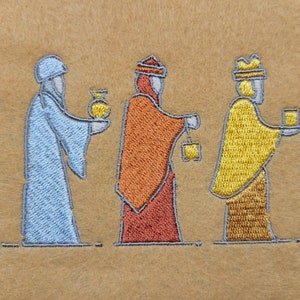 三人の王、三人の賢者の機械刺繍デザイン