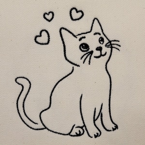 Kitty Love Machine Embroidery Design