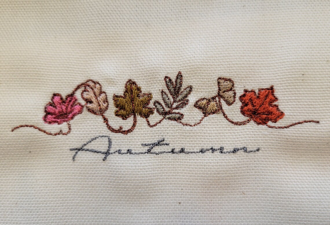 Autumn Leaves Machine Embroidery Design - Etsy