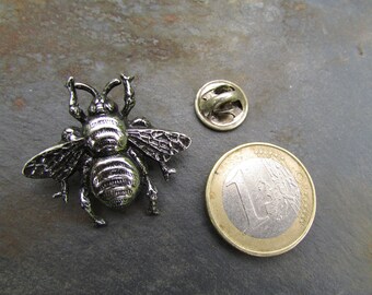 Hummel Pin Pin, Silber Messing, Jugendstil Insekten Brosche, Feder Hummel Pin, Futtersuche Insekt, Biene Maya