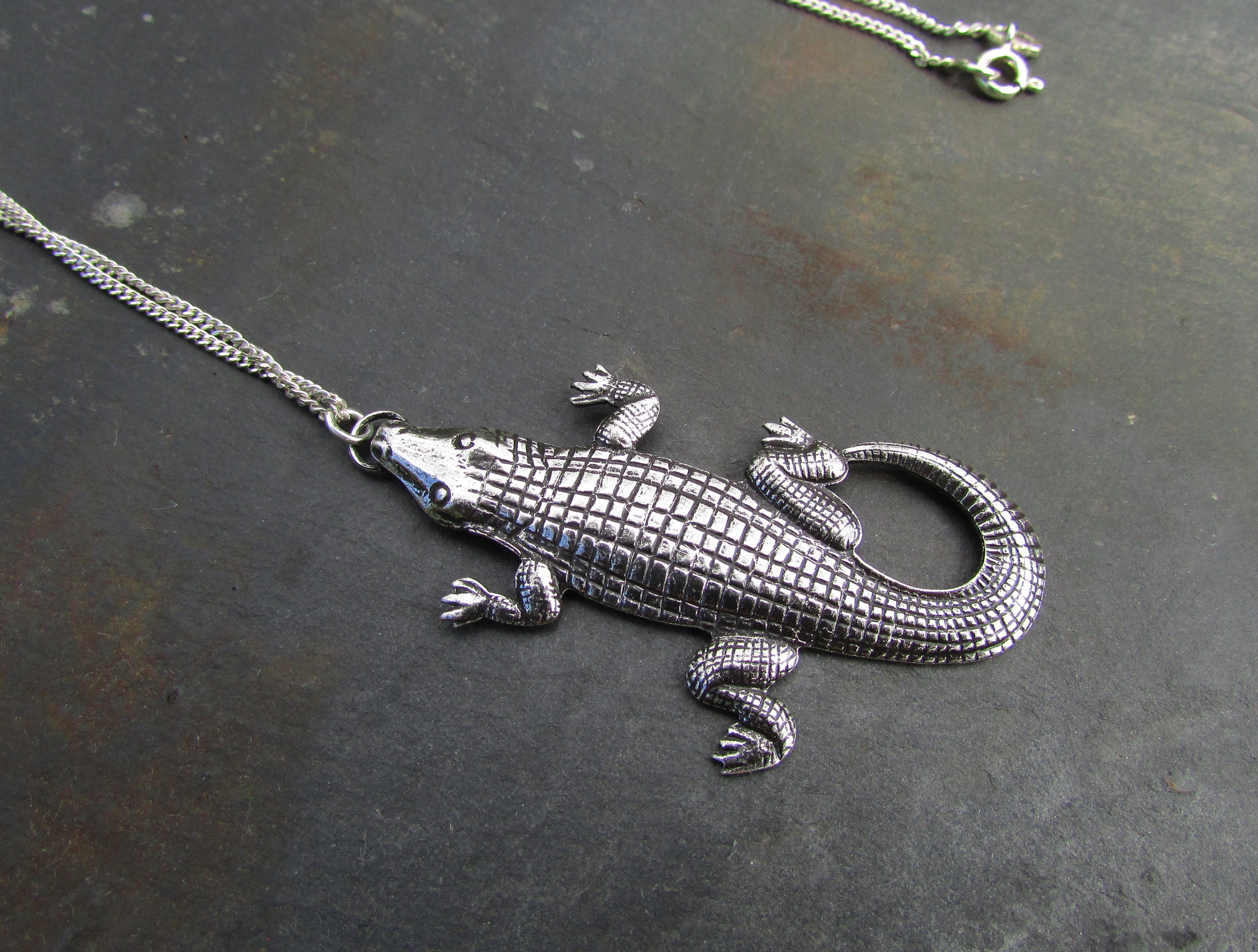 【メーカー公式ショップ】 Silver Pendant, Crocodile Plated Silver Sterling Brass, 小物
