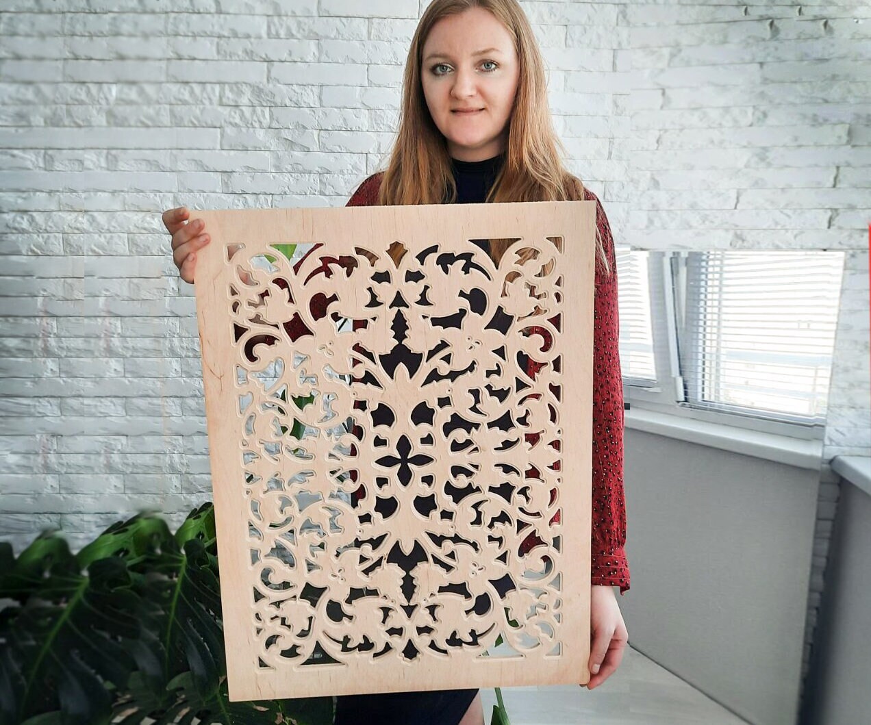 Geschnitztes Panel Holz Wandkunst modern Geschnitzte | Etsy