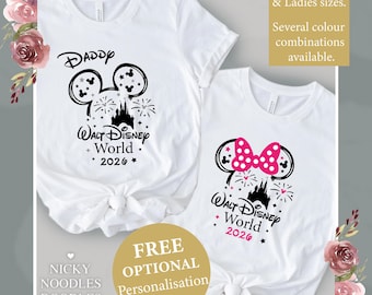 Disney Family Vacation T-Shirts: Matching Holiday Reveal Tops. Walt Disney World