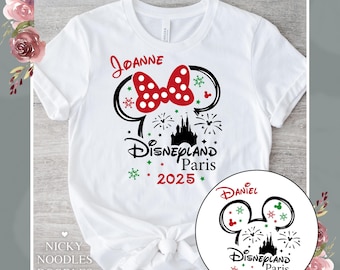 Disney Christmas holiday t shirts /  vacation /  holiday  / reveal tops / Paris / Florida /   travel t-shirts  / matching family tops
