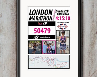 London Marathon Souvenir Memory Photo Print gift