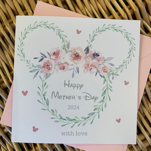 Minnie Floral Mother's Day Card_Square_145x145mm