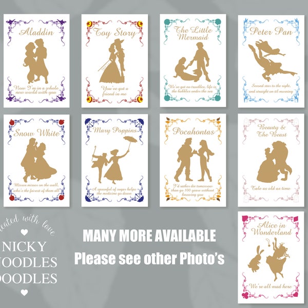 Fairytale Couples_Storybook_Princess_ Table Name Cards_Quotes