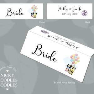 8 x Personalised Place settings_Up Themed