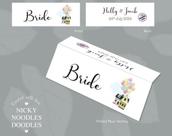 8 x Personalised Place settings_Up Themed
