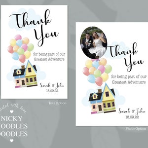 10 x Tarjetas de agradecimiento personalizadas A6 con Envelopes_Up Temático