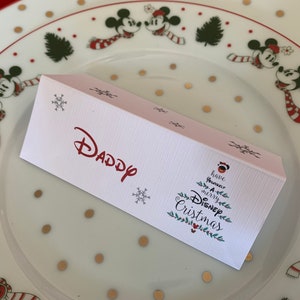 8 x Personalised Place settings_Disney Christmas Tree