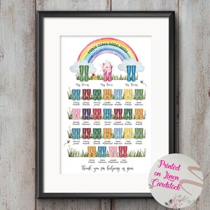 Schulklasse Wellies Lehrer Geschenk Danke Druck