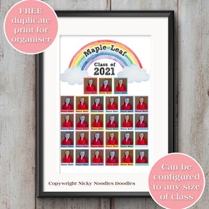 Danke Lehrer Klasse Regenbogen Foto Collage