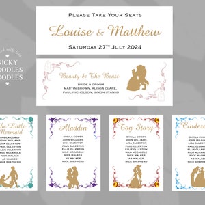 Sprookjespaar Tafelstoelen Plattegrond Cards_Storybook Koppel