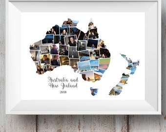 Australia and New Zealand Holiday Destination Photo Montage / Collage