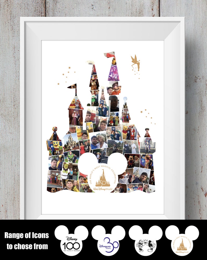 Disney Mickey Photo Montage Castle / Disney Collage / Mickey Mouse image 1