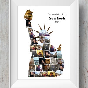 Urlaubsziel Fotomontage / Collage - New York Freiheitsstatue