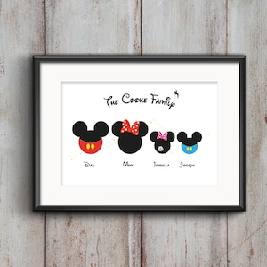 Disney Minnie Mickey Familie Druck