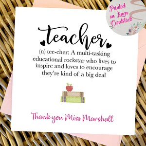 Rockstar Bedankt Teacher Card _Square_145x145mm