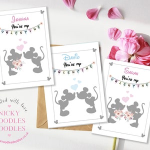 Maus Küssen Valentine / Hochzeit / Geburtstag / Jahrestags-Karte