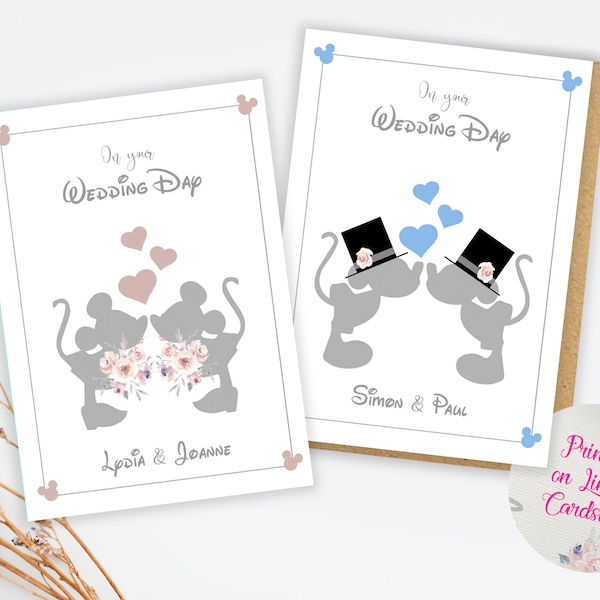 A5  'Same Sex' Wedding card, Gay Wedding, Mr & Mr, Mrs and Mrs, LGBTQ