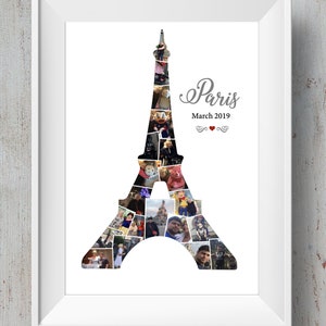 Paris, Eiffle Tower, France - Holiday Destination Photo Montage collage
