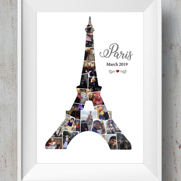 Paris, Tour Eiffle, France - Holiday Destination Photo Montage collage
