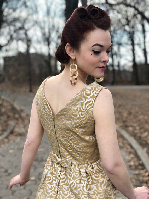 Golden Gal 60's Brocade Dress and 