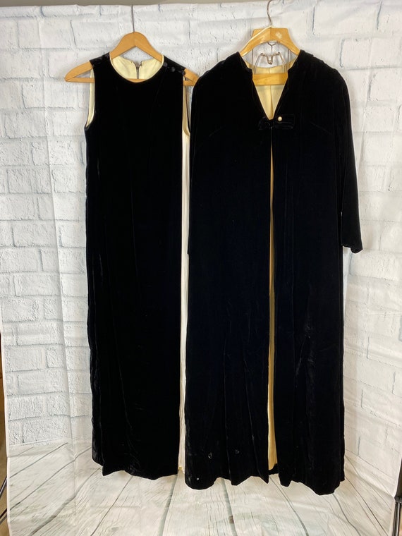 Velvet Opera Dress and Coat - 70s