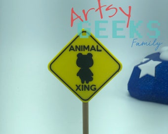 Animal Xing - Mini Street Sign - 3D Printed