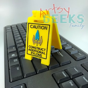 Construcción de pilones adicionales - Mini letrero de oficina - Mini soporte de suelo - Impresión 3D - 2 tamaños disponibles