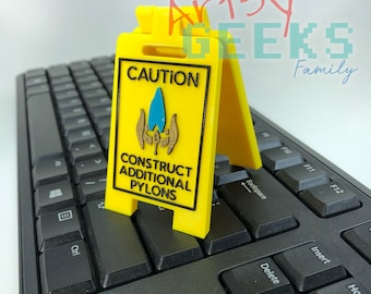 Construcción de pilones adicionales - Mini letrero de oficina - Mini soporte de suelo - Impresión 3D - 2 tamaños disponibles