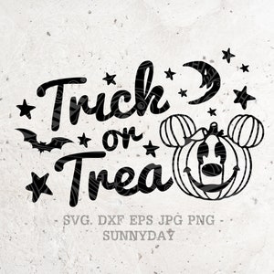 Trick or Treat SVG, Halloween Svg, Halloween Svg Bestand DXF Silhouet Print Cricut Snijden SVG T-shirt Ontwerp Png, Halloween shirt