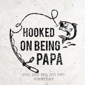 Haken auf Papa Svg, Reel Cool Svg, Angeln SVG, Papa Svg, Papa Svg Datei, DXF Silhouette Vinyl Cricut SVG T Shirt Design, Papa Svg, Väter Tag
