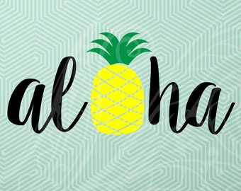 Aloha svg,Vacation,summer Pineapple svg,Beach Svg, Vacation svg DXF Silhouette Print Vinyl Cricut Cutting SVG T shirt Design Iron on PNG jpg
