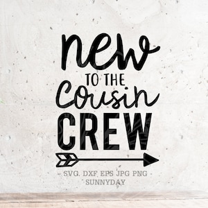 Novo no primo Crew svg, Primo Svg Arquivo DXF Silhouette Print Vinil Cricut Corte SVG Design de camiseta, Camisa do primozinho, Primo mais velho svg