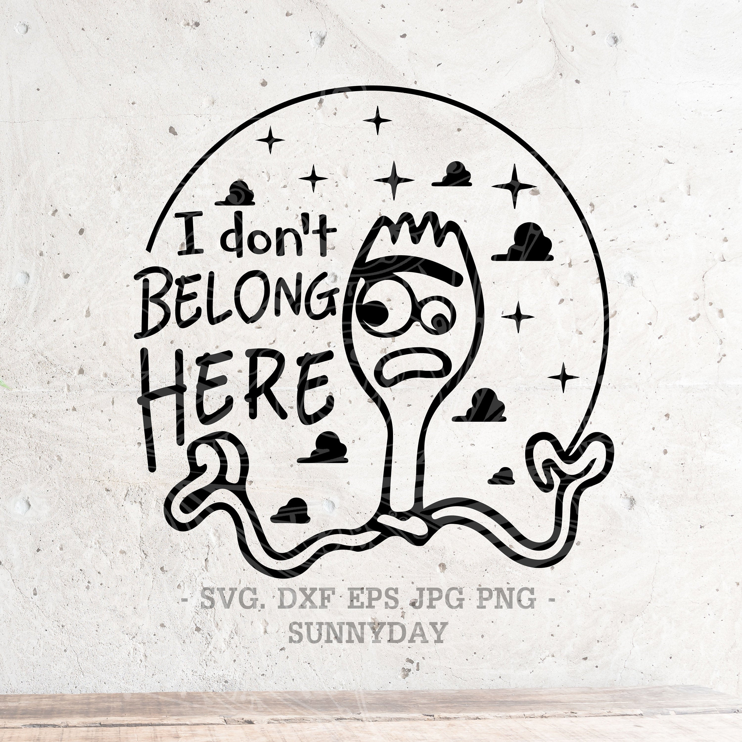 I Don't Belong Here SVG Disney svg Svg File DXF Etsy