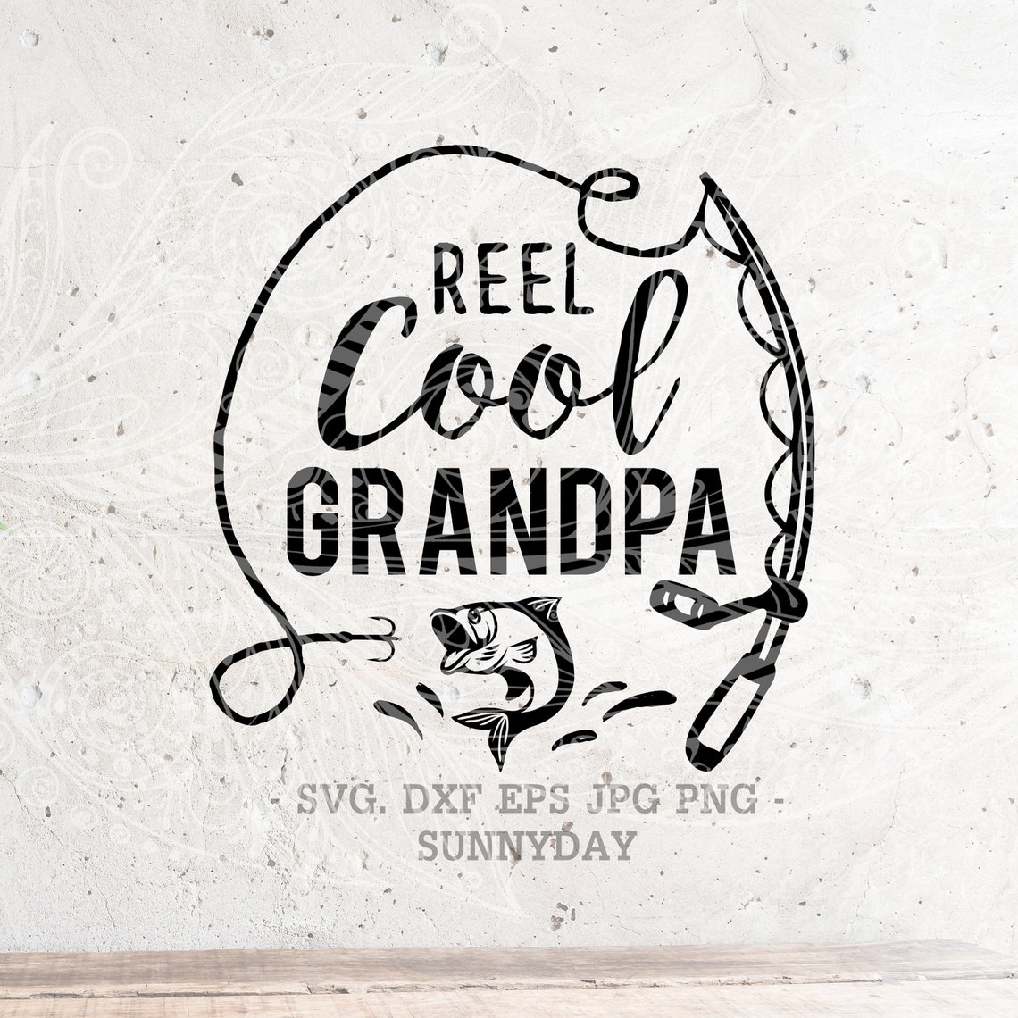 Download Reel Cool Grandpa Svg Fishing SVG Dad svg Papa Svg FileDXF | Etsy