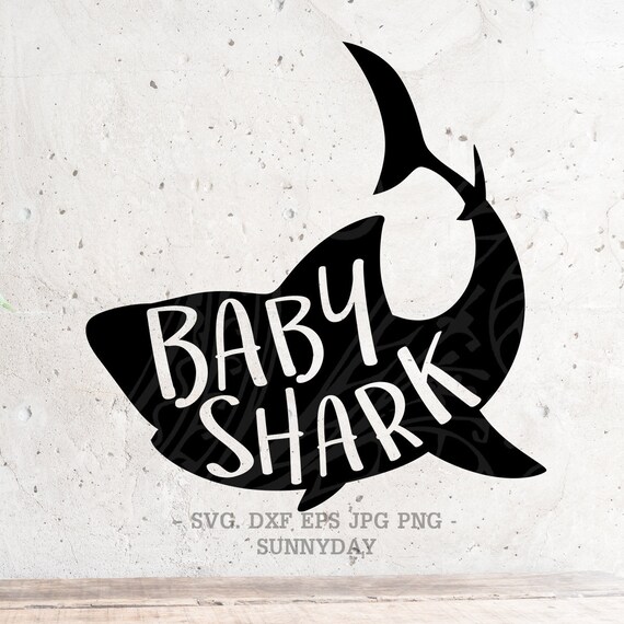 Free Free 185 Cricut Silhouette Baby Shark Svg Black And White SVG PNG EPS DXF File