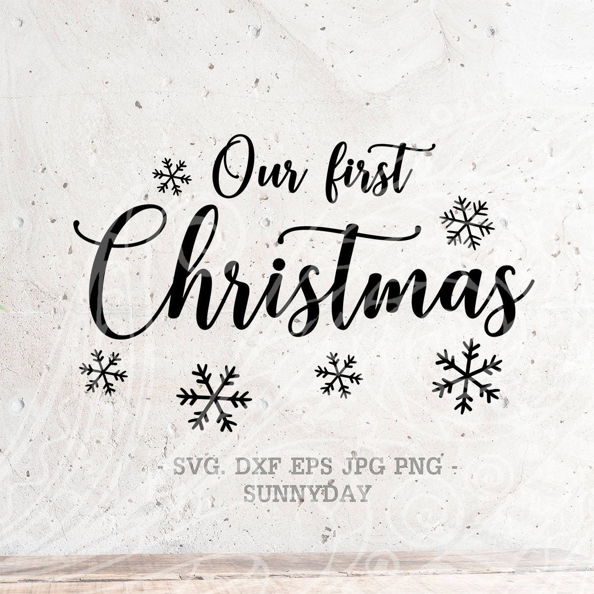 Download Our first Christmas SVG File DXF Silhouette Print Vinyl ...