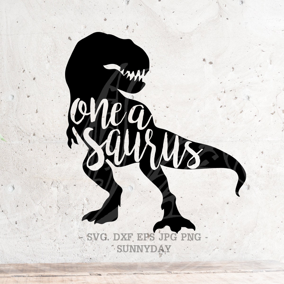 One Saurus Svg File DXF Silhouette Cricut -