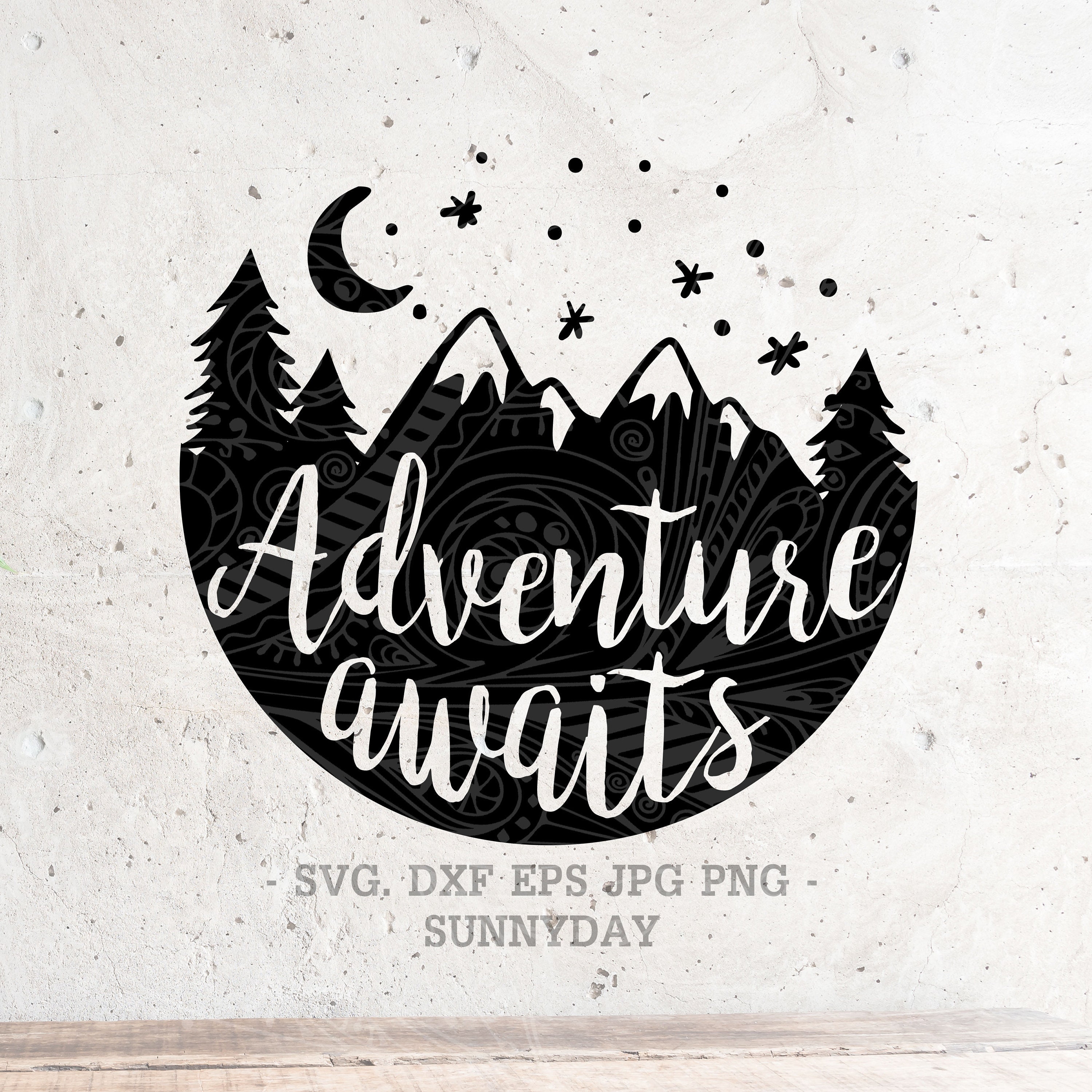 The Adventure Fund DIGITAL DOWNLOAD, cutting file, vinyl file (svg, dxf,  eps, png, jpg included)