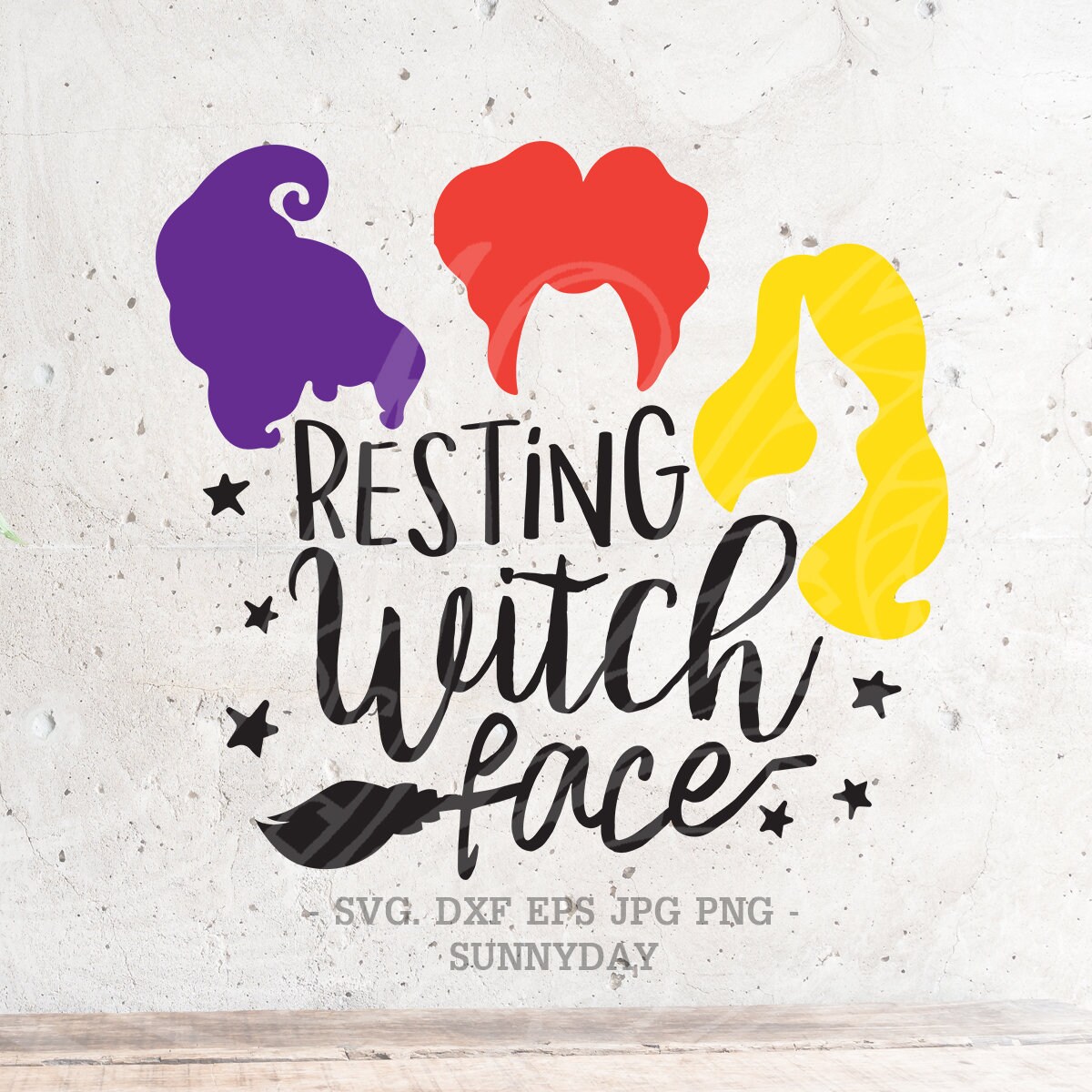Resting Witch Face Svg,hocus Pocus Svg File DXF Silhouette Print Vinyl ...